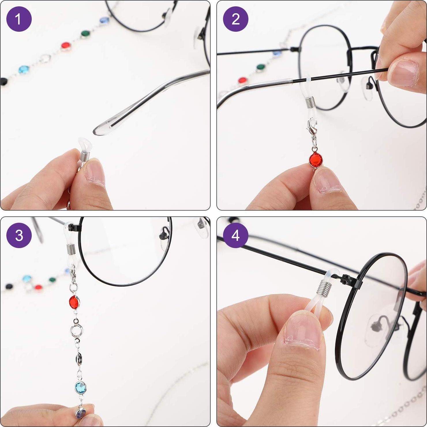 Cadena de Gafas Frienda 8 Piezas con Perlas Elegantes