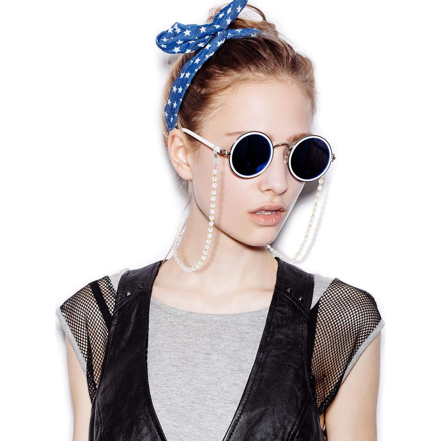 Cadena de Gafas Frienda 8 Piezas con Perlas Elegantes