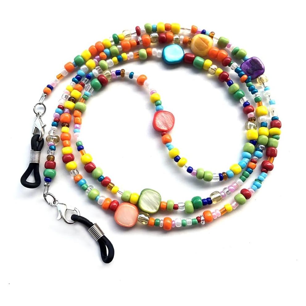 Cadena de Gafas DECKER para Mujeres - Perlas Coloridas 78cm