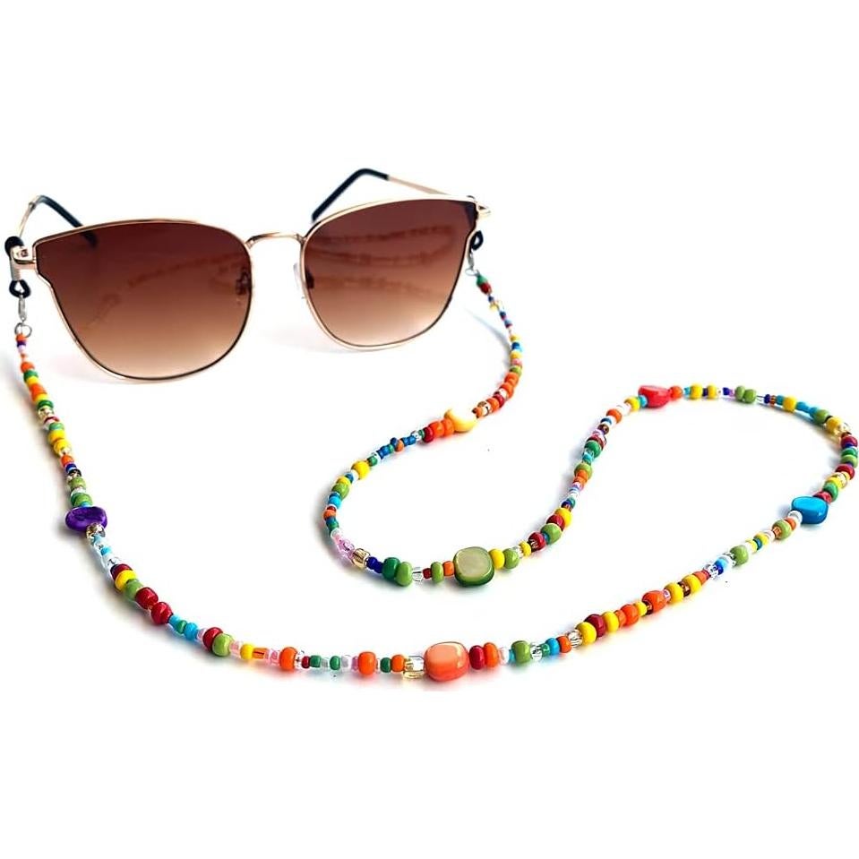 Cadena de Gafas DECKER para Mujeres - Perlas Coloridas 78cm