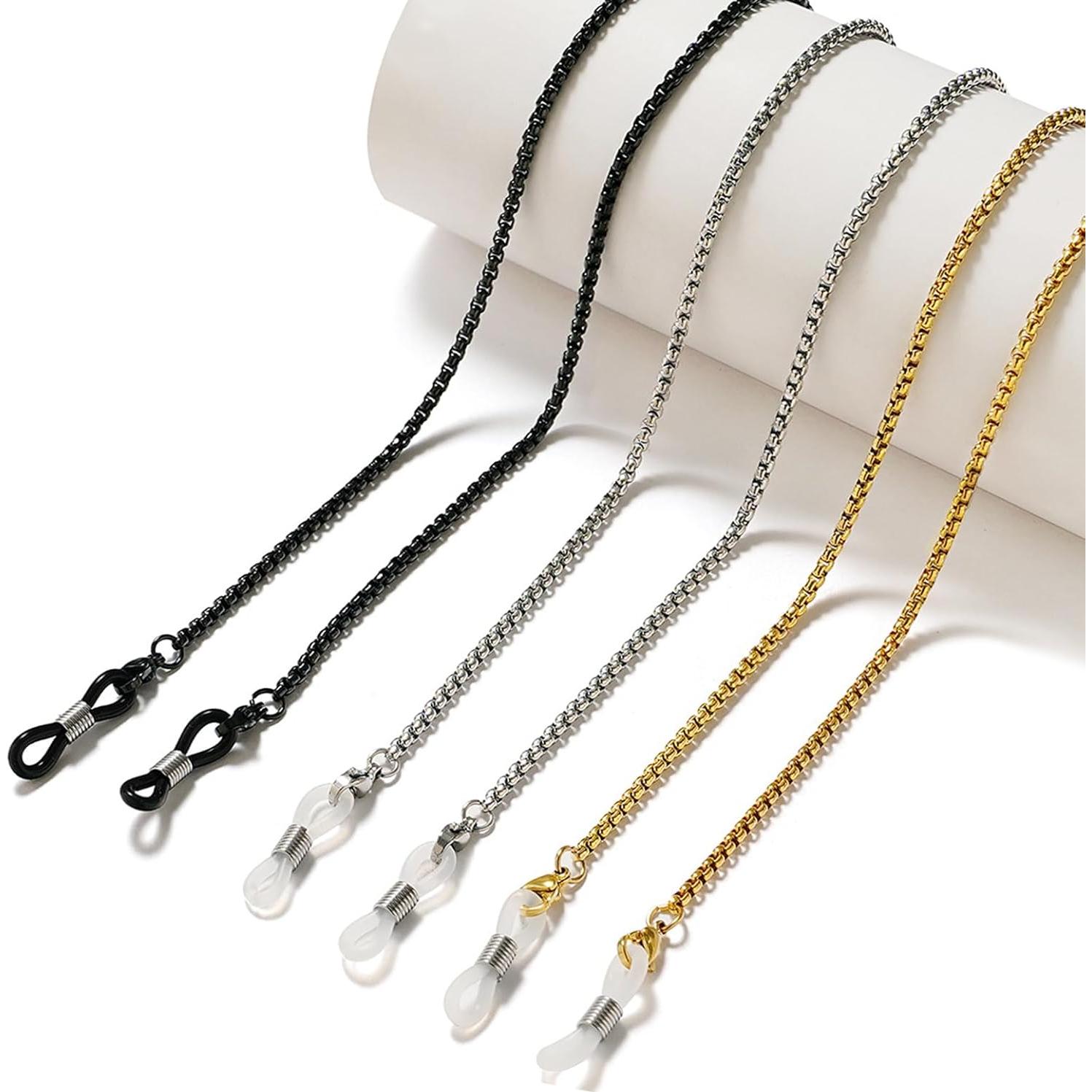 Cadena de Gafas 3 PCS Acero Inoxidable Unisex Elegante