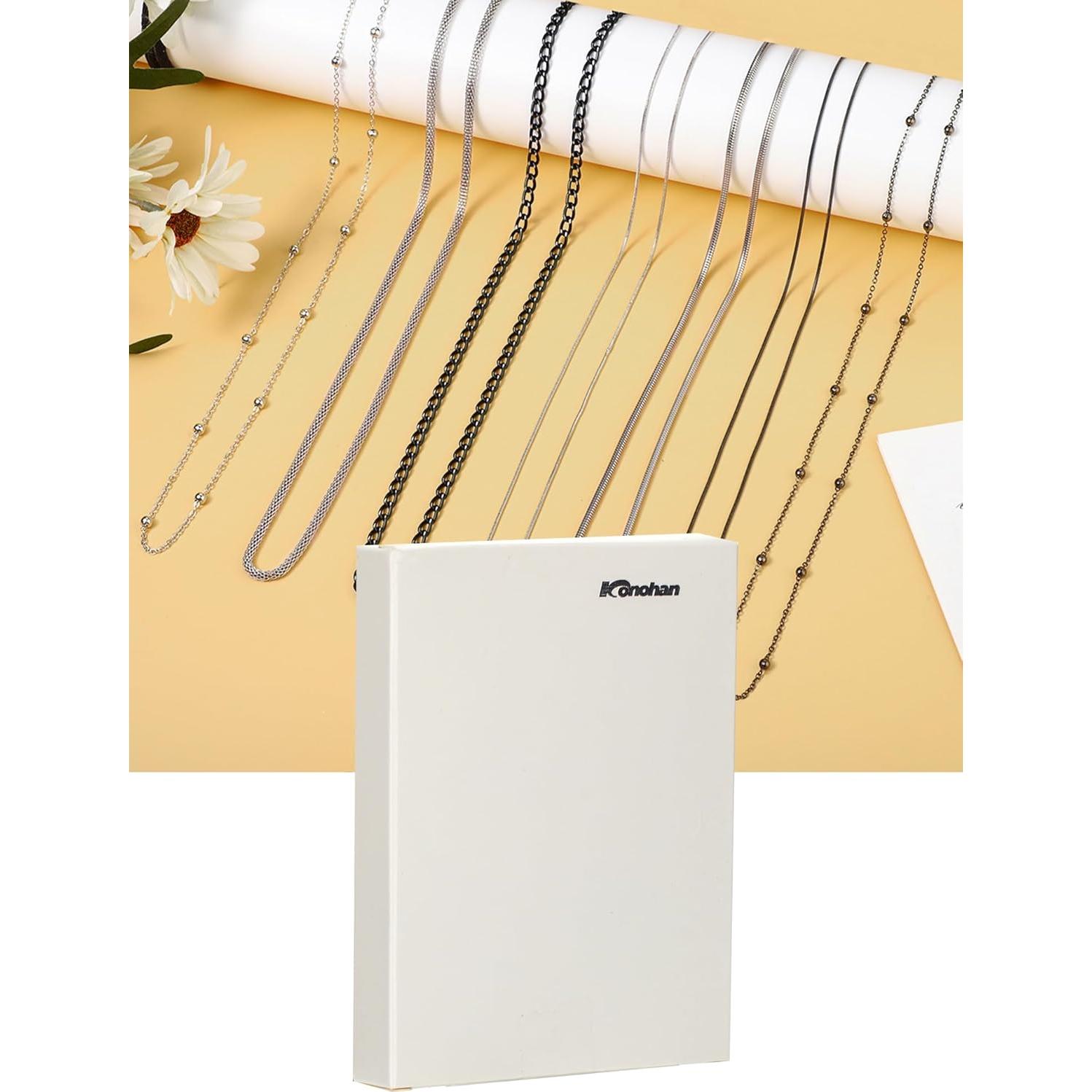 Cadena de Gafas Konohan 7 Pcs Soporte Ajustable Plata