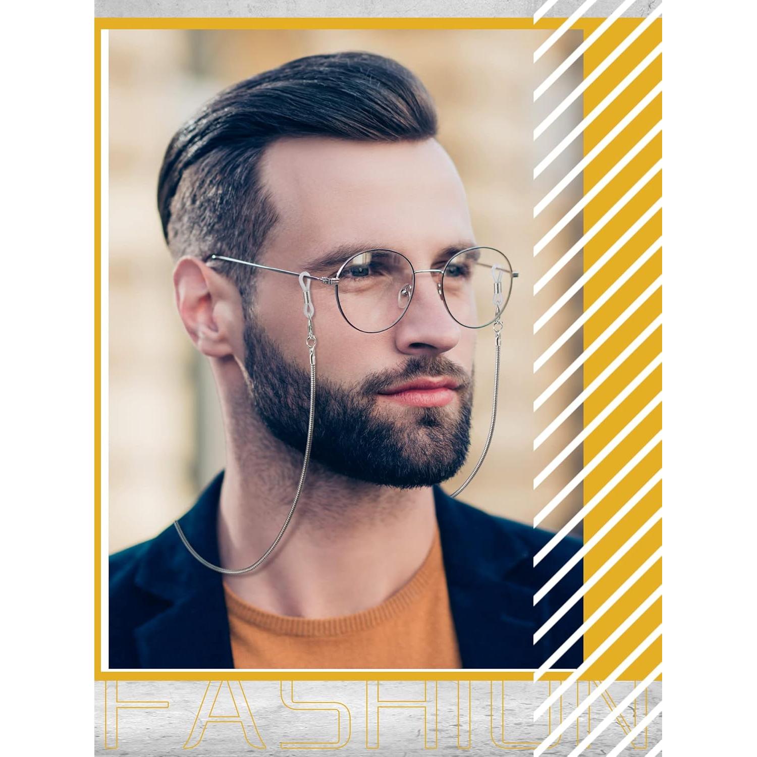 Cadena de Gafas Konohan 7 Pcs Soporte Ajustable Plata