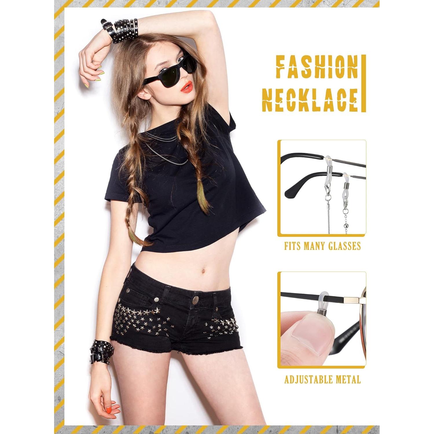 Cadena de Gafas Konohan 7 Pcs Soporte Ajustable Plata