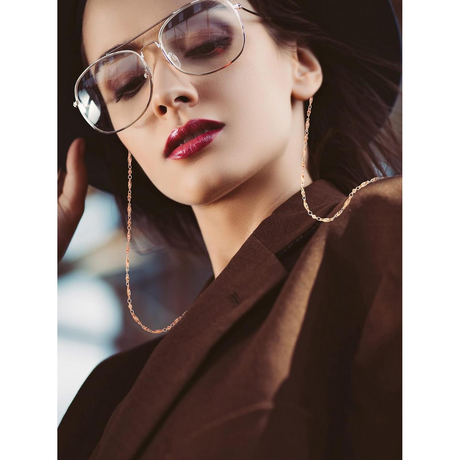 Cadena de Gafas Tatuo 3 Pcs Acero Inoxidable 75 cm Mujeres