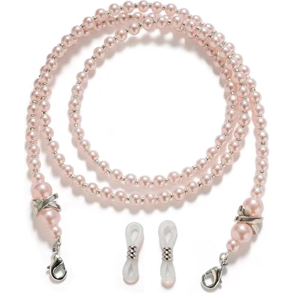 Cadena para Gafas con Perlas 75 cm - 4 Piezas para Mujeres