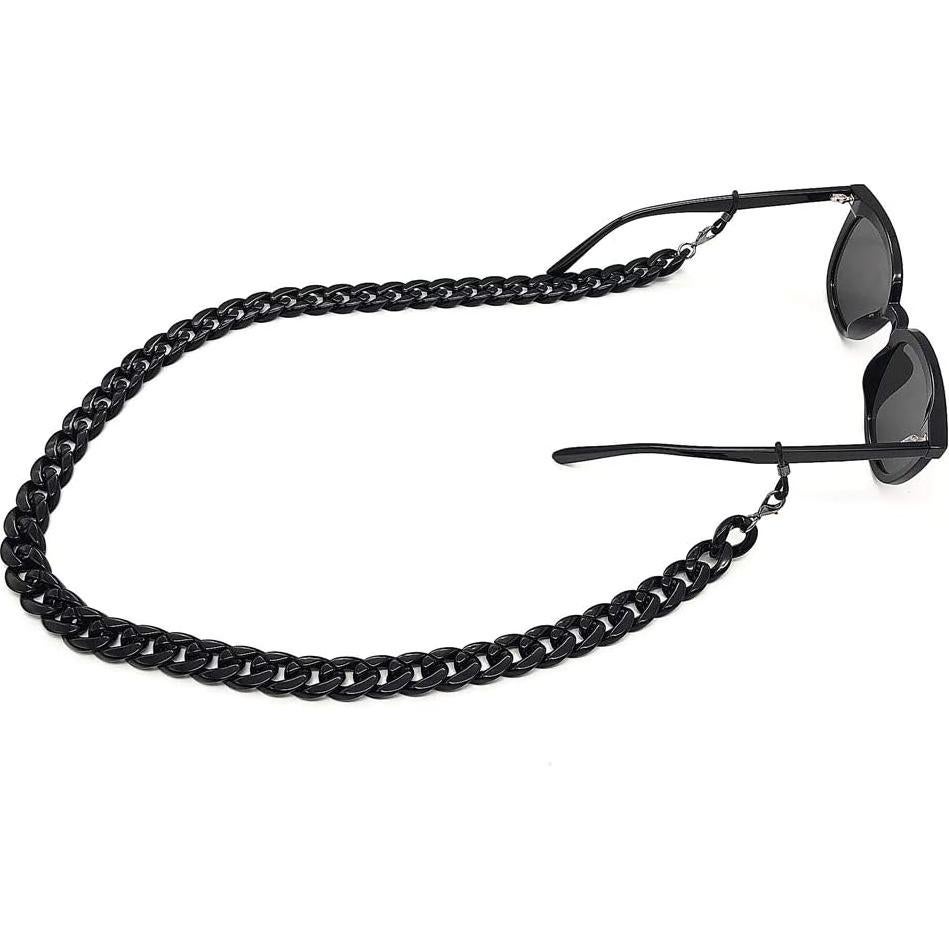 Cadena para Gafas DECKER Acrílico Texturizado Negro