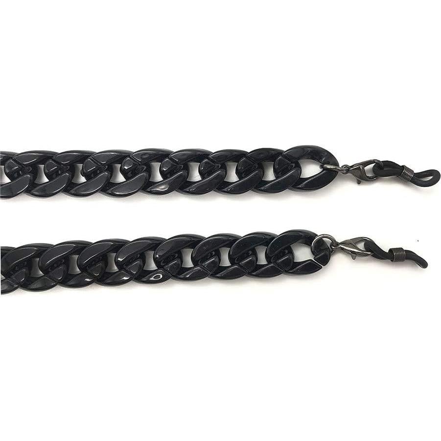 Cadena para Gafas DECKER Acrílico Texturizado Negro