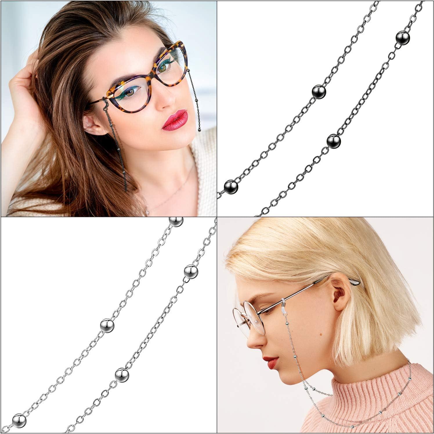 Cadena de Gafas Frienda 6 Piezas con Perlas para Mujeres