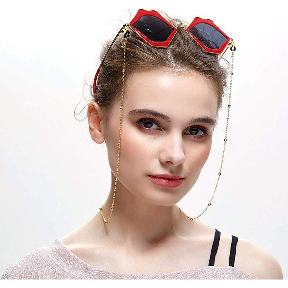 Cadena de Gafas HEIDKRUEGER Dorada 10 Piezas Accesorio Multifuncional