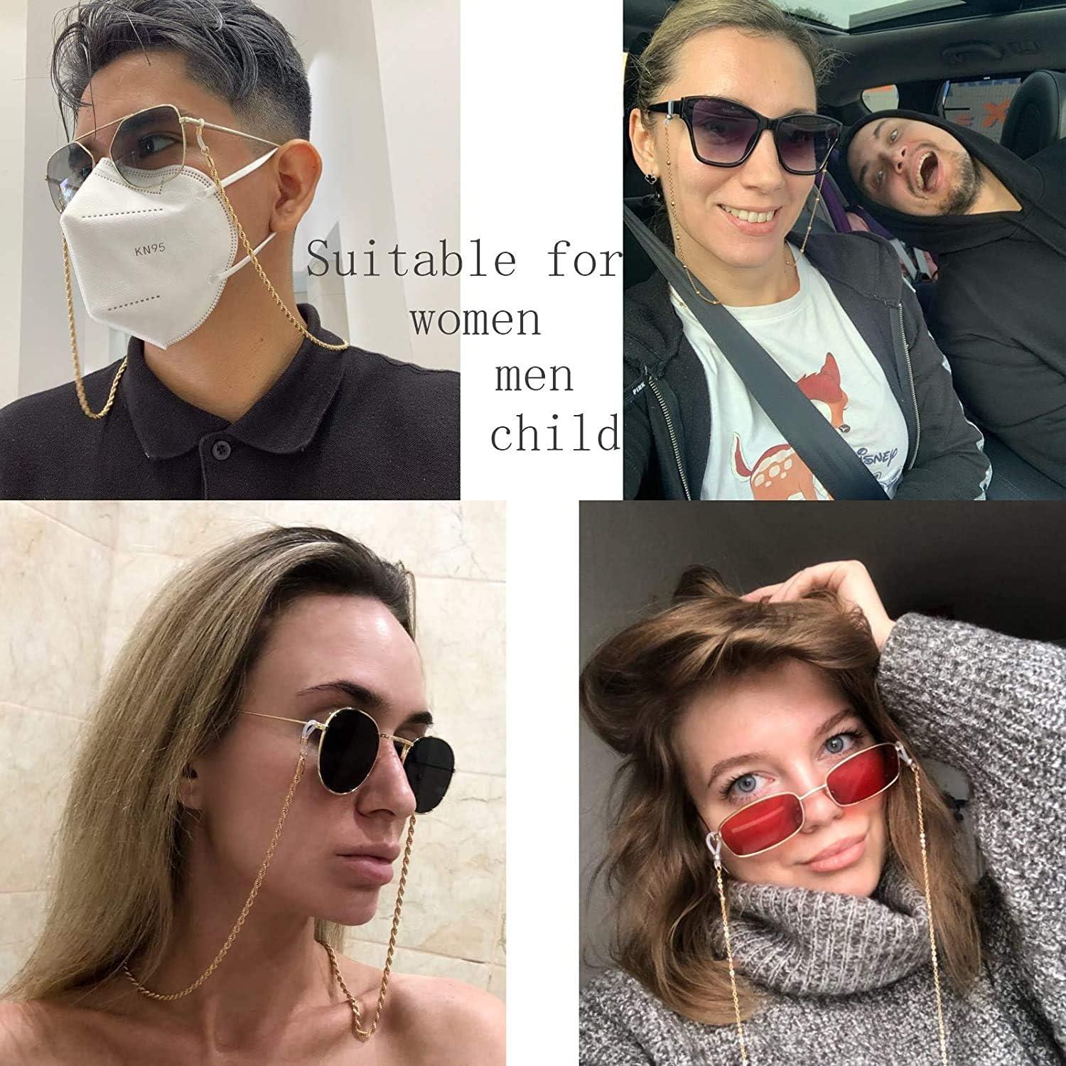 Cadena de Gafas HEIDKRUEGER Dorada 10 Piezas Accesorio Multifuncional