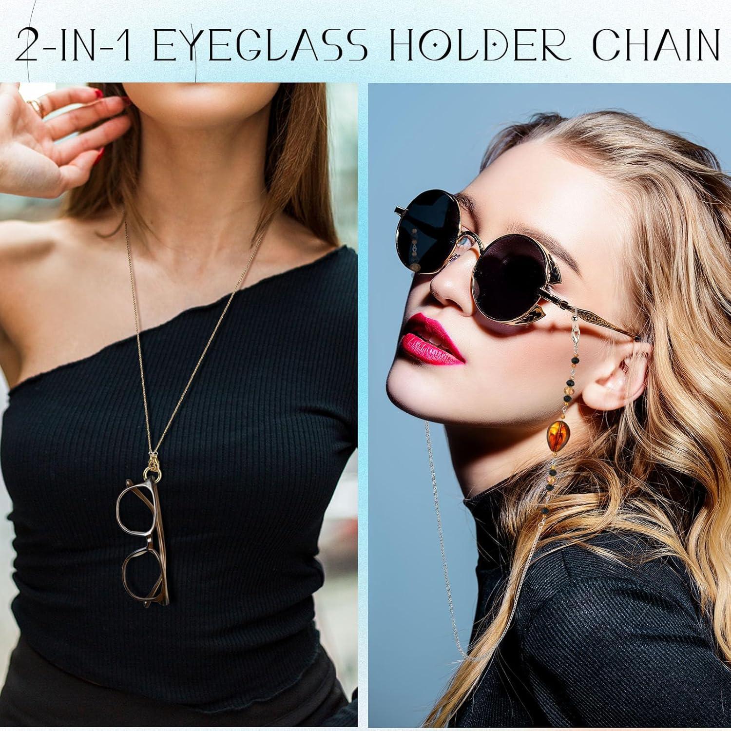 Geyoga Soporte de Gafas 6 Pcs Collar Multicolor 71 cm