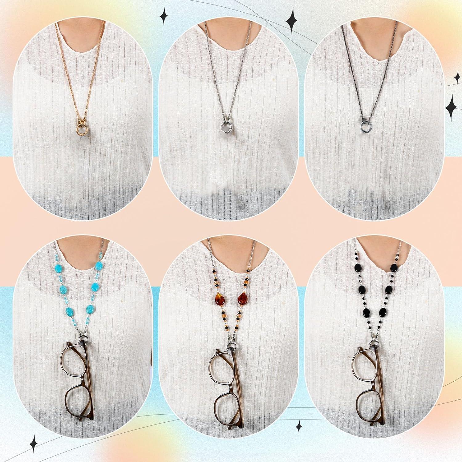 Geyoga Soporte de Gafas 6 Pcs Collar Multicolor 71 cm