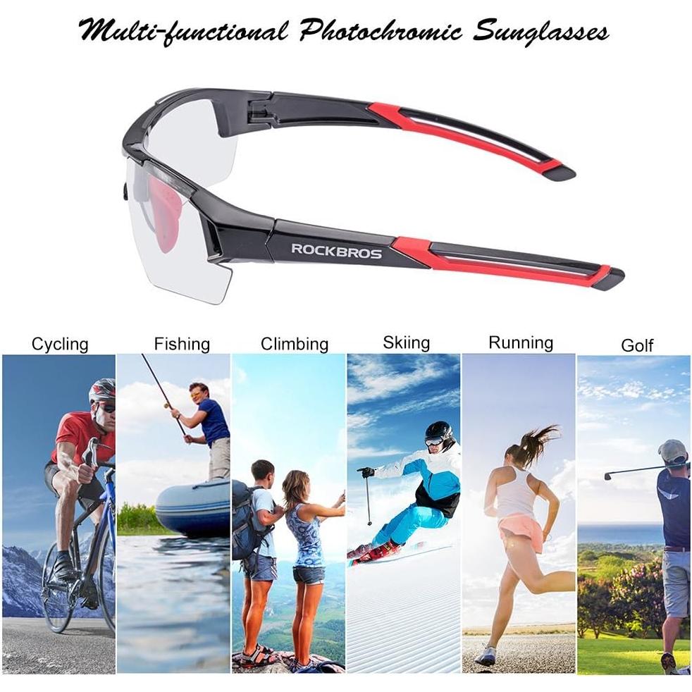 Gafas de sol fotocromáticas ROCKBROS unisex, UV protección