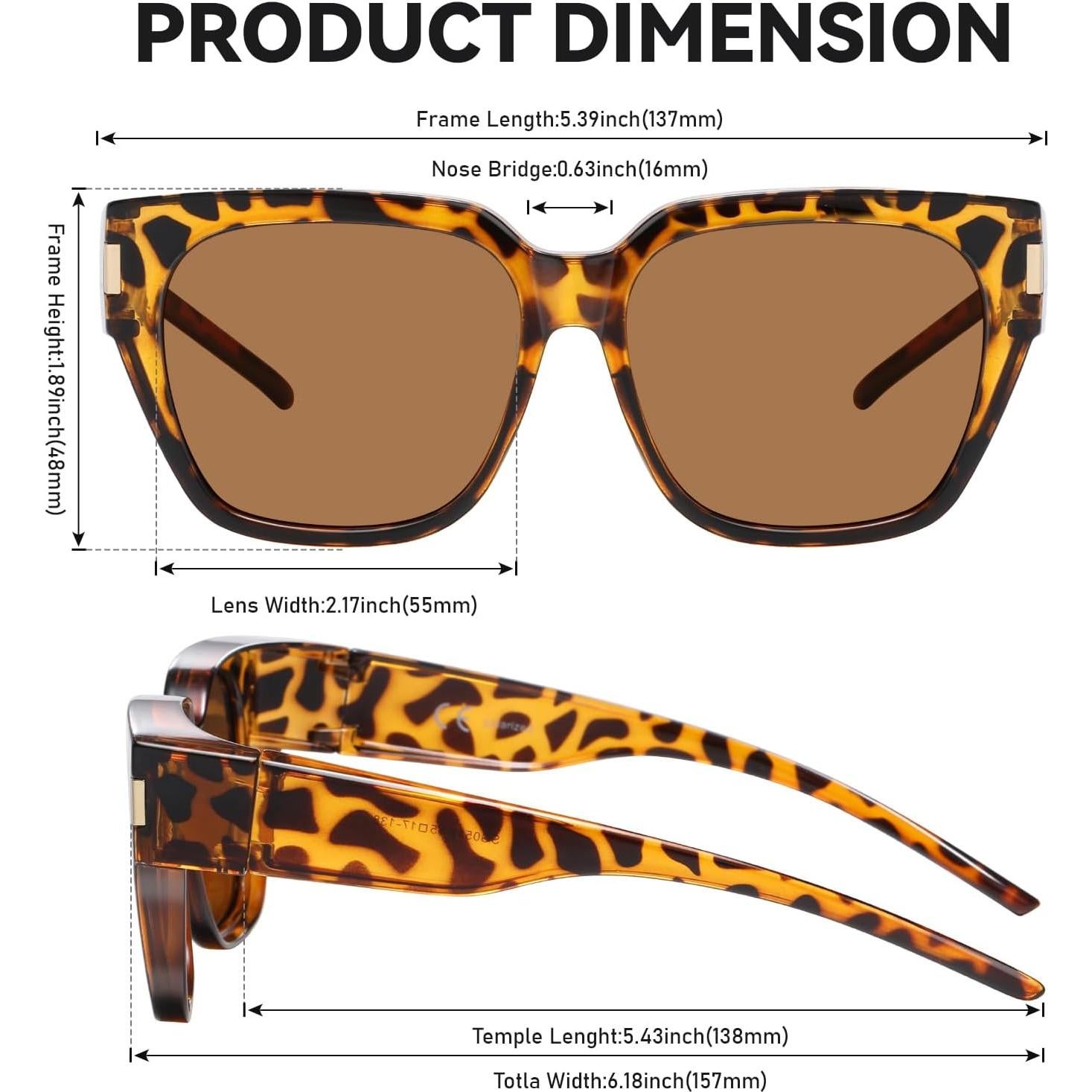 Gafas de sol polarizadas TR90 para sobre gafas UV400