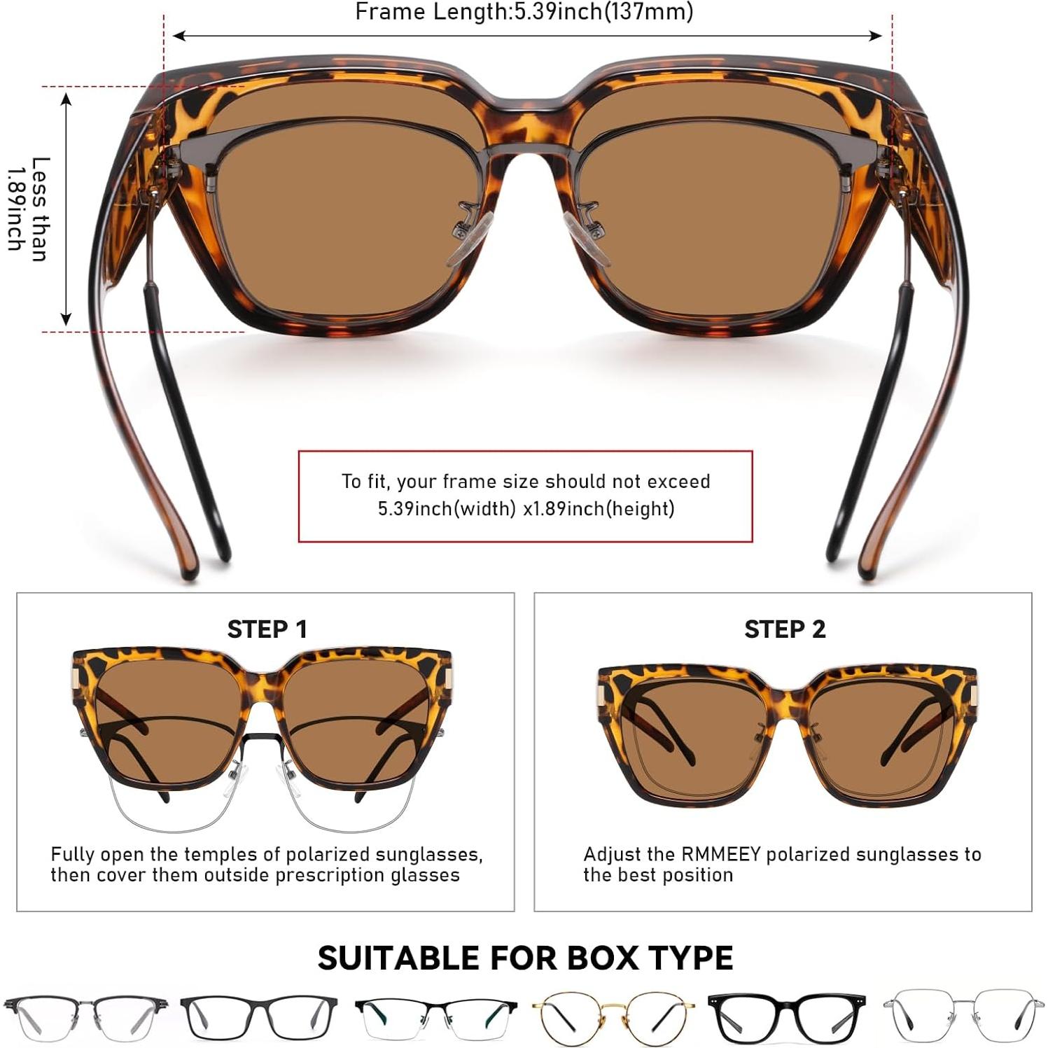 Gafas de sol polarizadas TR90 para sobre gafas UV400