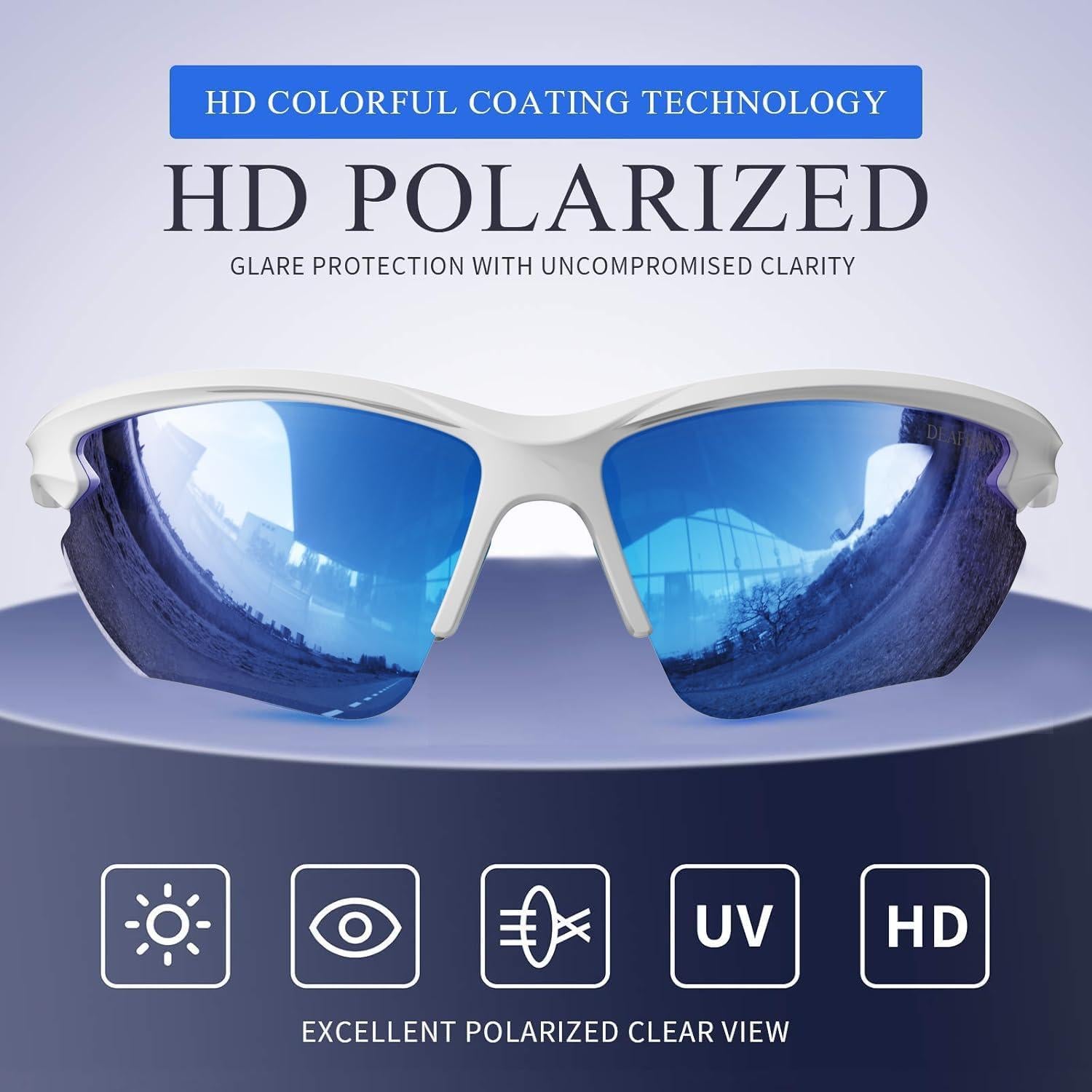 Gafas de sol deportivas DEAFRAIN Dfsg21b polarizadas UV400