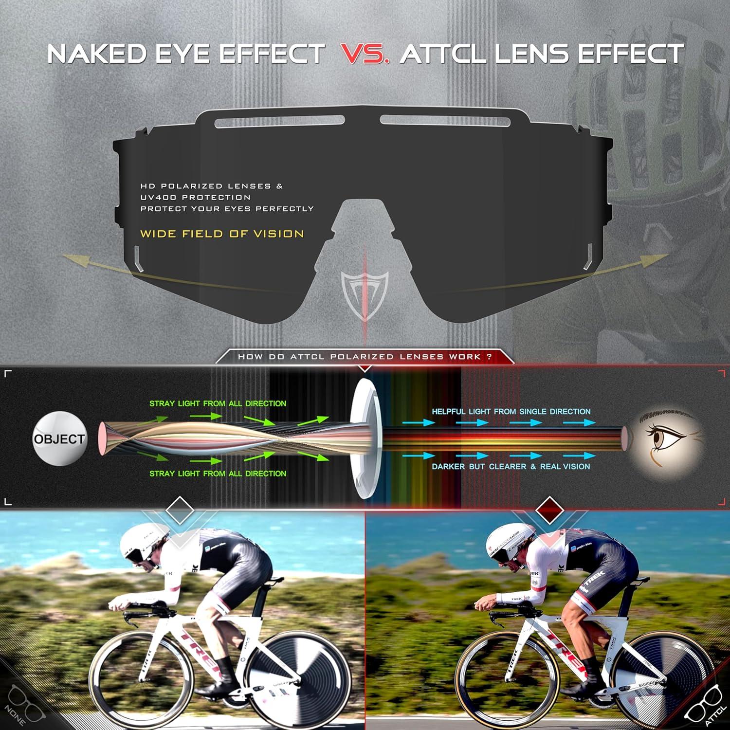 Gafas de sol ATTCL UV 400 para ciclismo y deportes