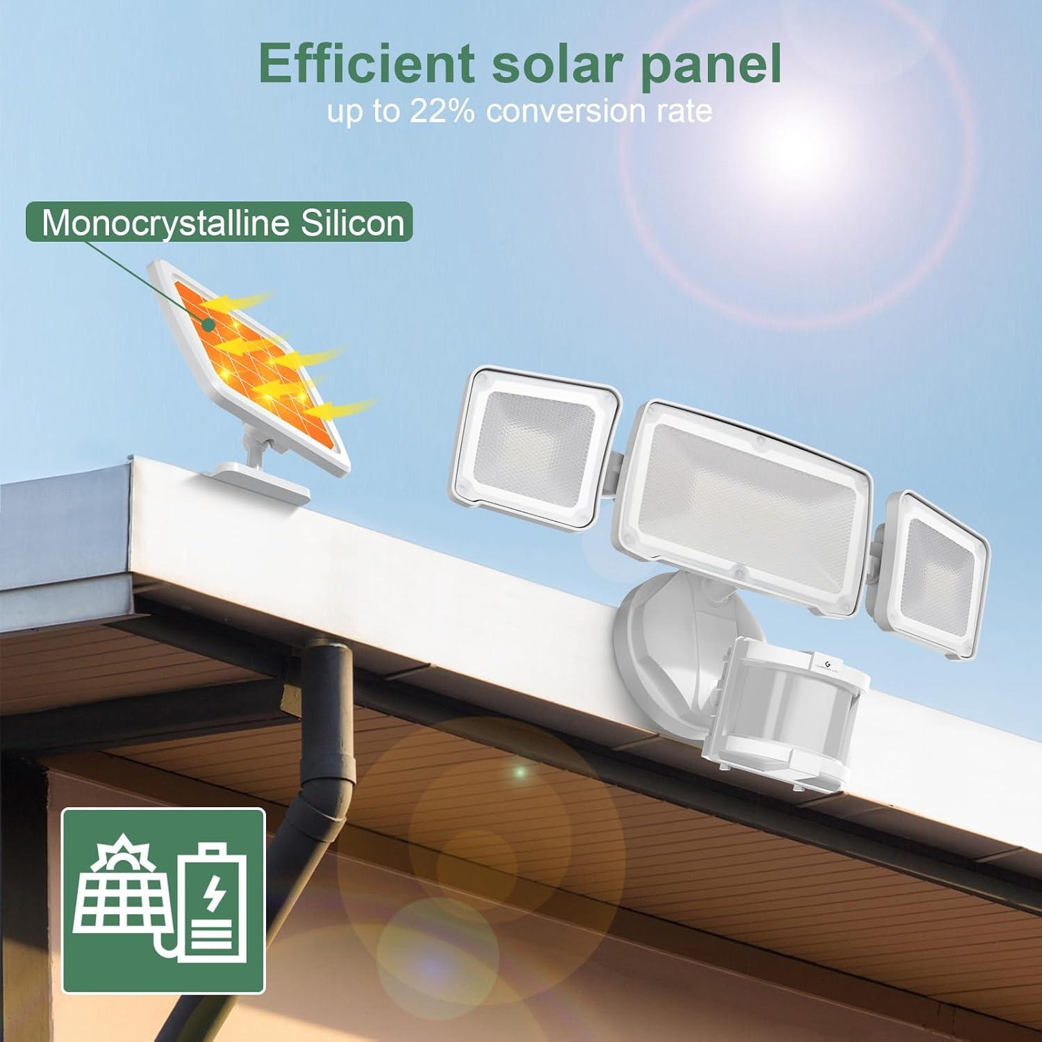 Luz Solar de Seguridad GLORIOUS-LITE 2400mAh LED IP65