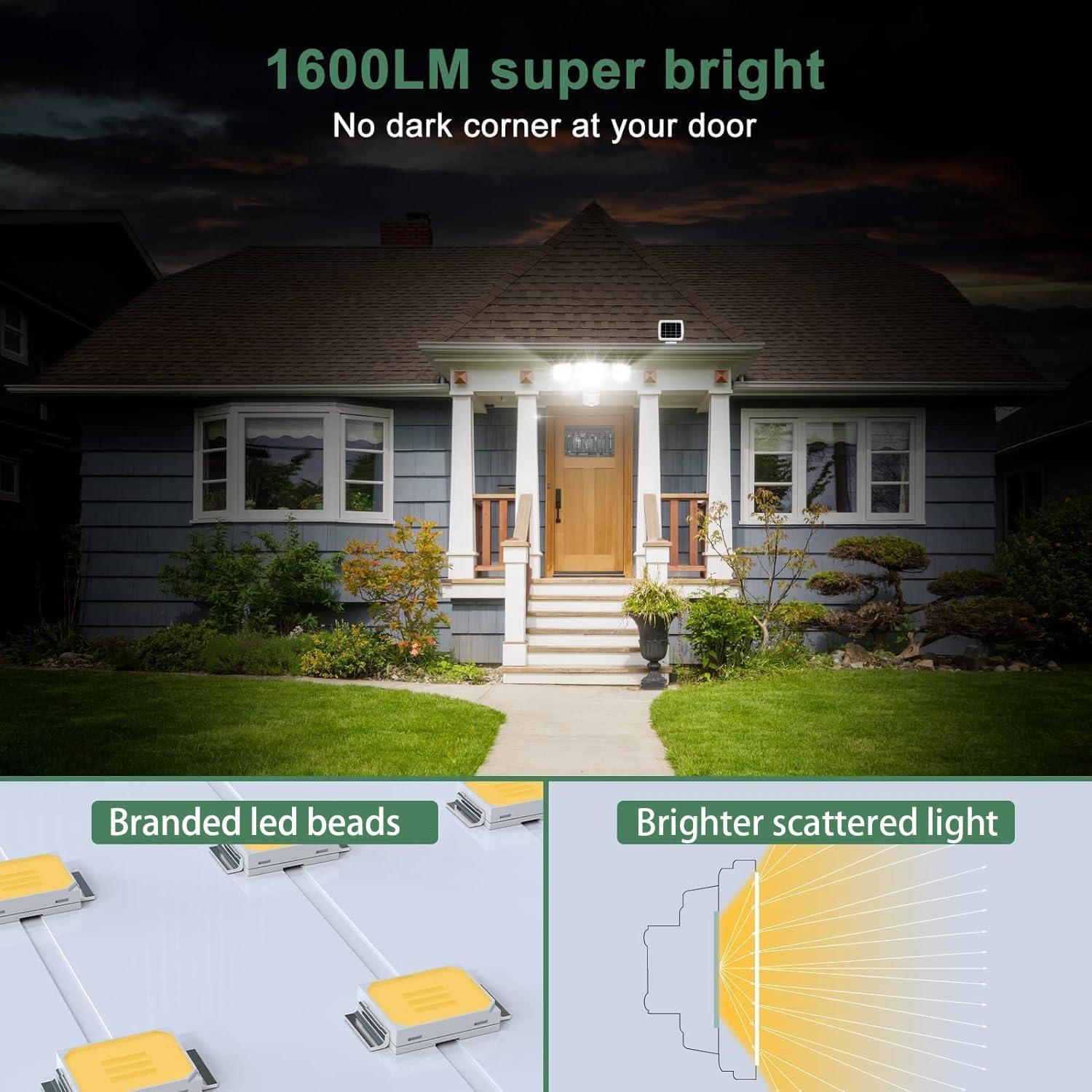 Luz Solar de Seguridad GLORIOUS-LITE 2400mAh LED IP65
