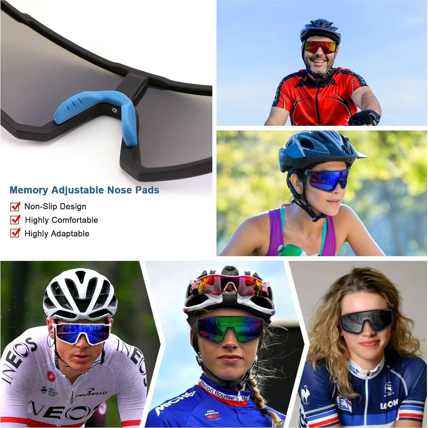 Gafas de Ciclismo Polarizadas Karsaer UV400 para Adultos