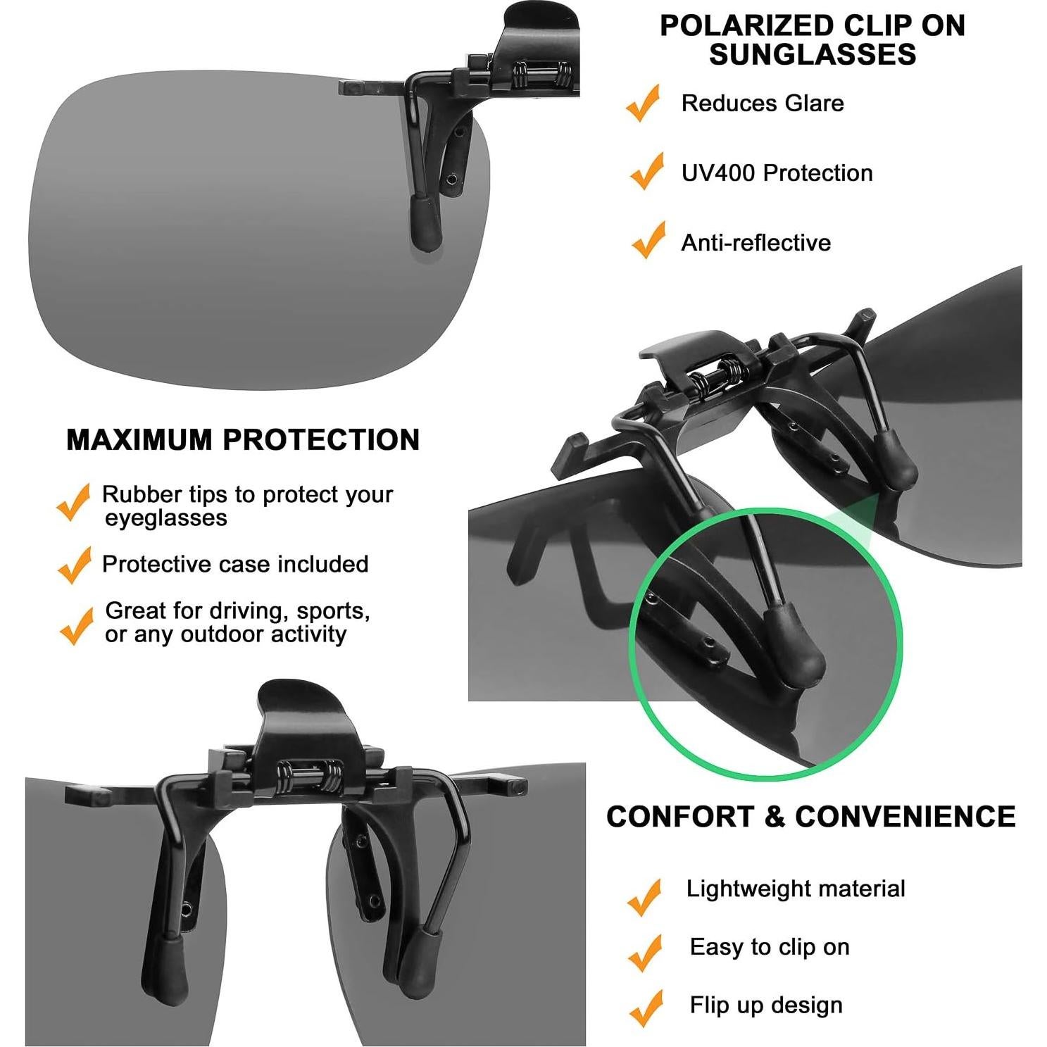 Gafas de sol clip-on Success Eyewear polarizadas unisex