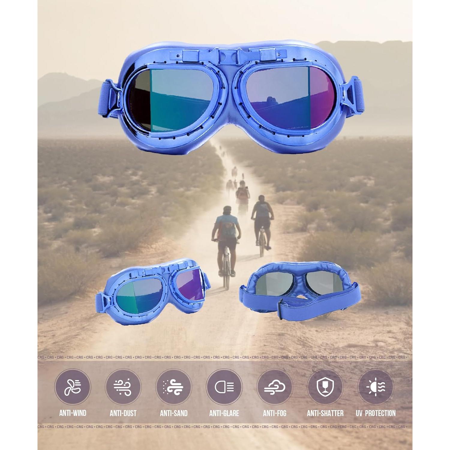 Gafas de Motocicleta CRG Sports T08 Retro UV 100%