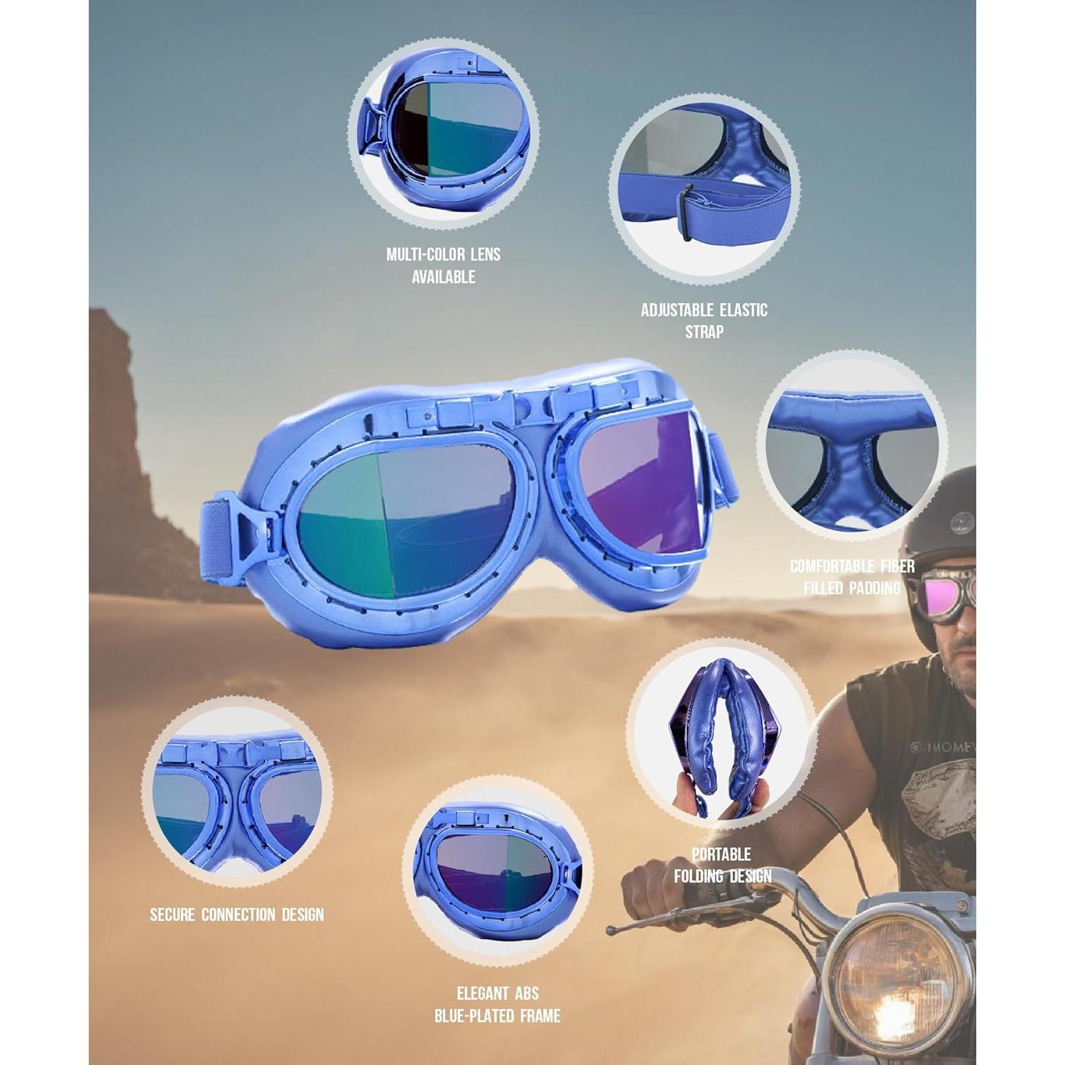 Gafas de Motocicleta CRG Sports T08 Retro UV 100%