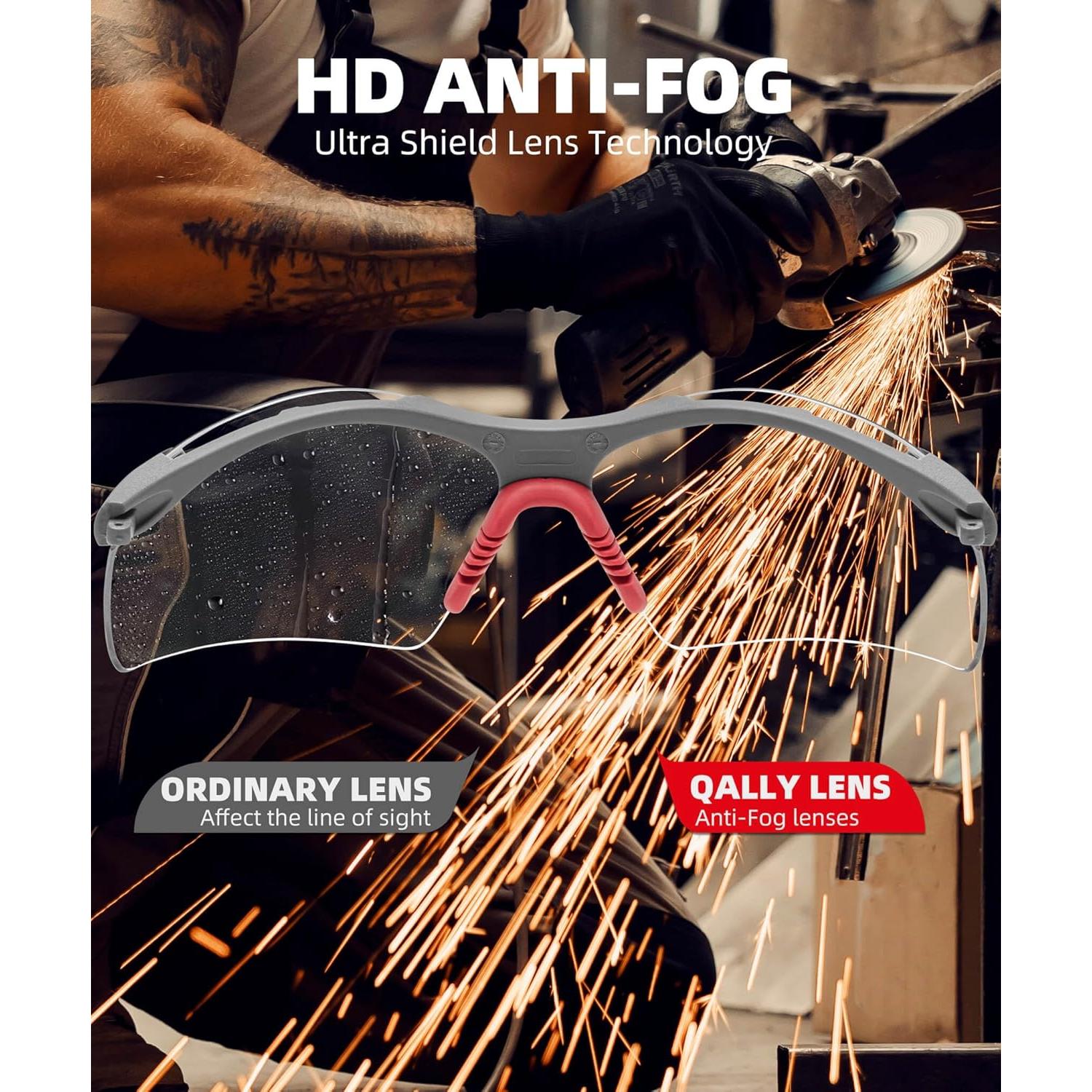 Gafas de Seguridad ANSI Z87 Antiempañante con Almohadilla