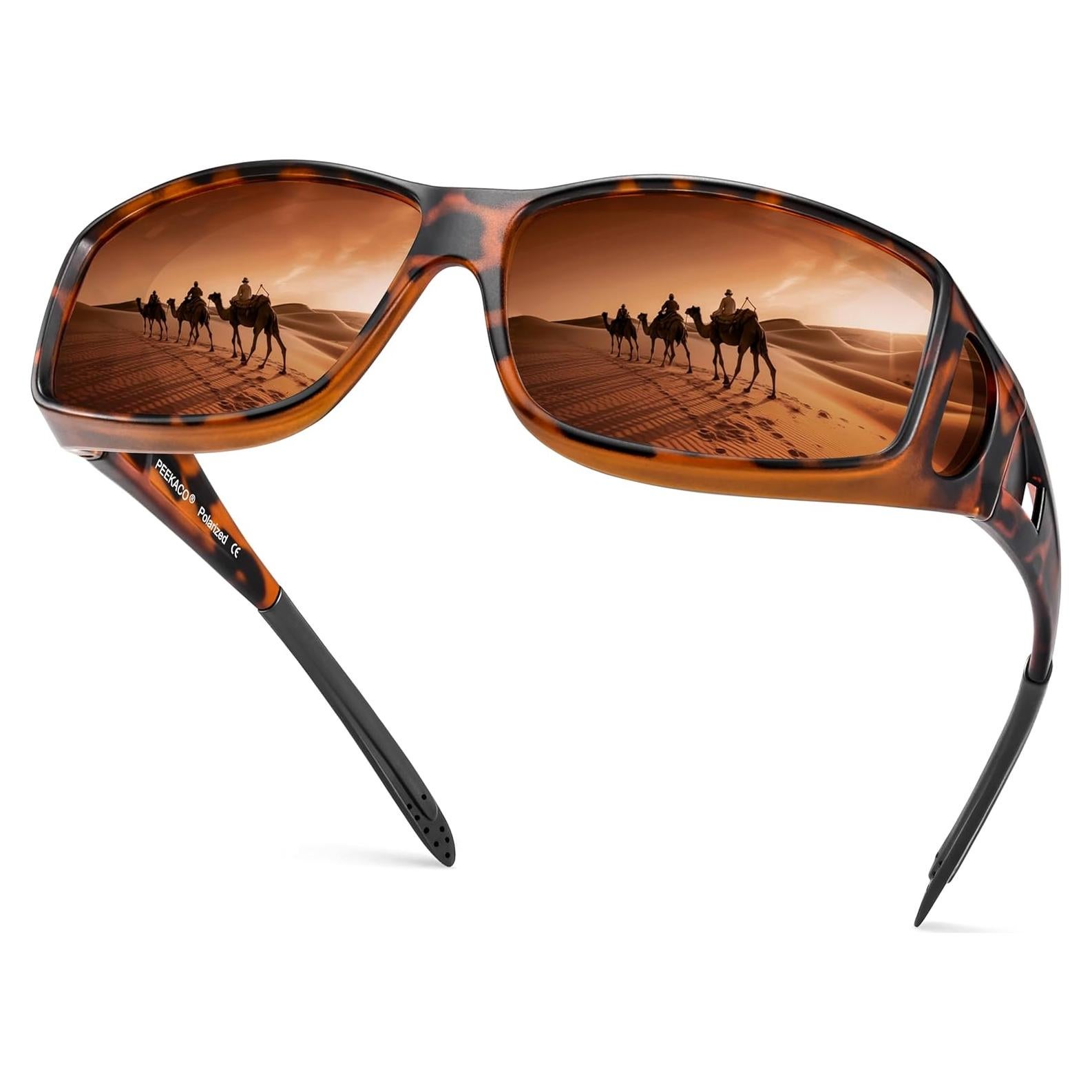 Gafas de sol polarizadas Peekaco UV400 para gafas recetadas