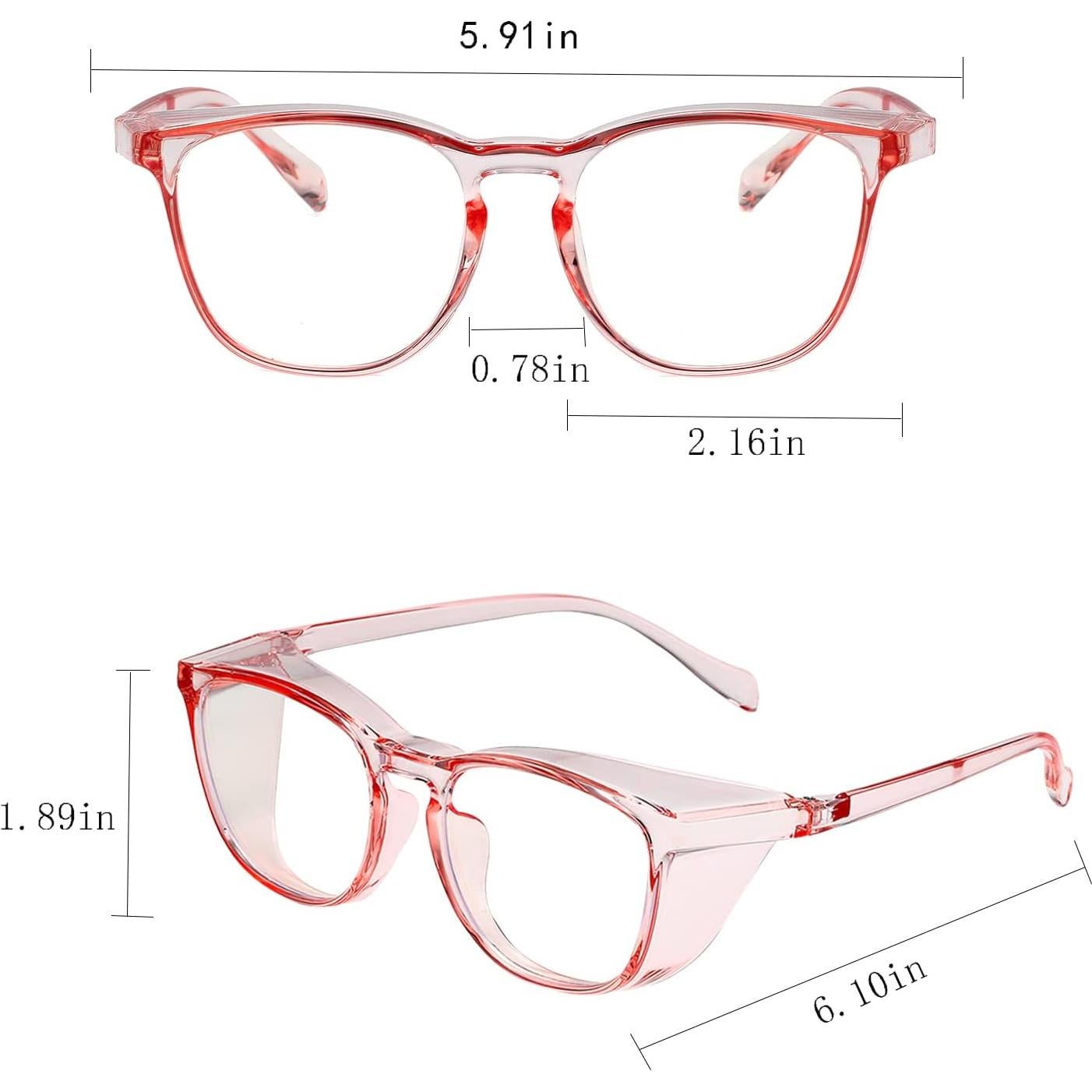 Gafas de Seguridad BYEYETEARS Anti Niebla 2 Pack Rosa Púrpura