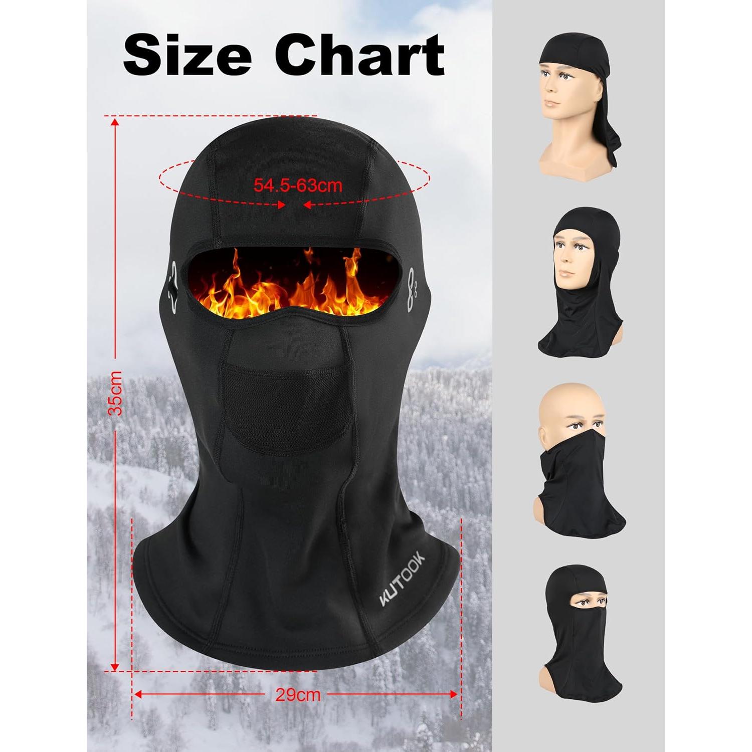 KUTOOK Máscara Balaclava Invierno Unisex Cálida y Ligera