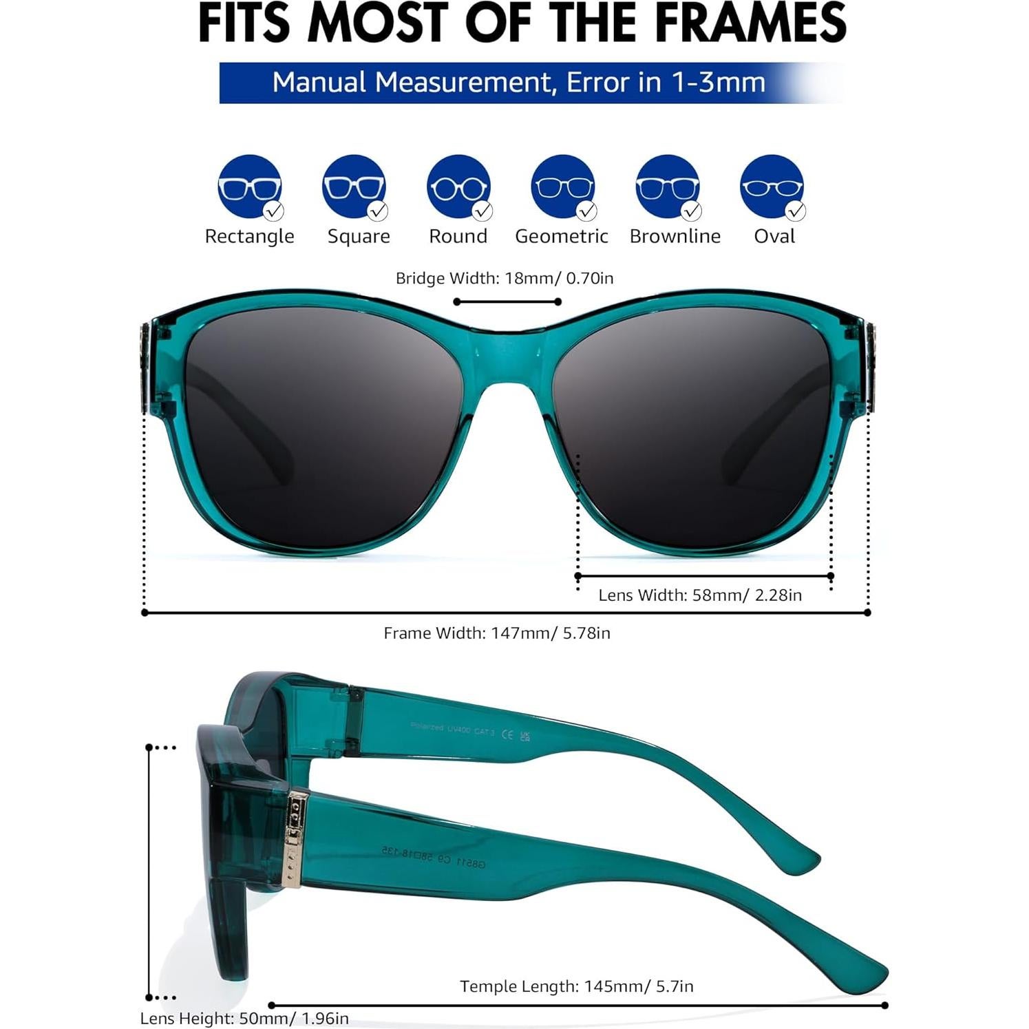 Gafas de sol Xfeel Trendy fit over para mujeres UV