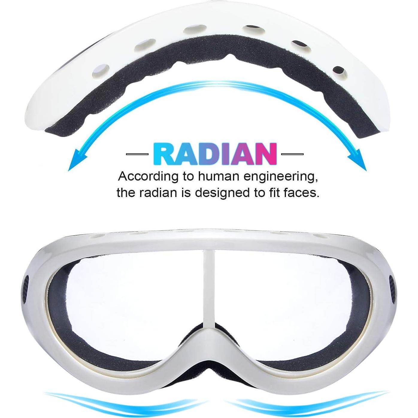 Gafas de esquí Rngeo, paquete de 2, protección UV 400