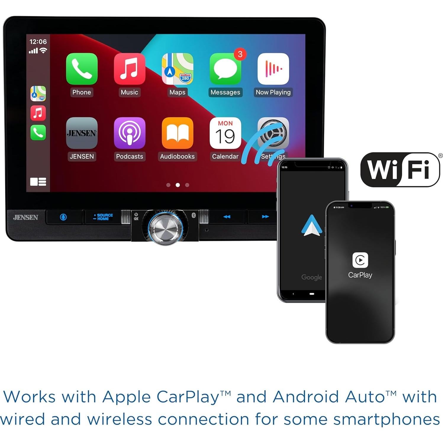 Estéreo de Coche Jensen J1CA10FL 10.1" Pantalla Táctil