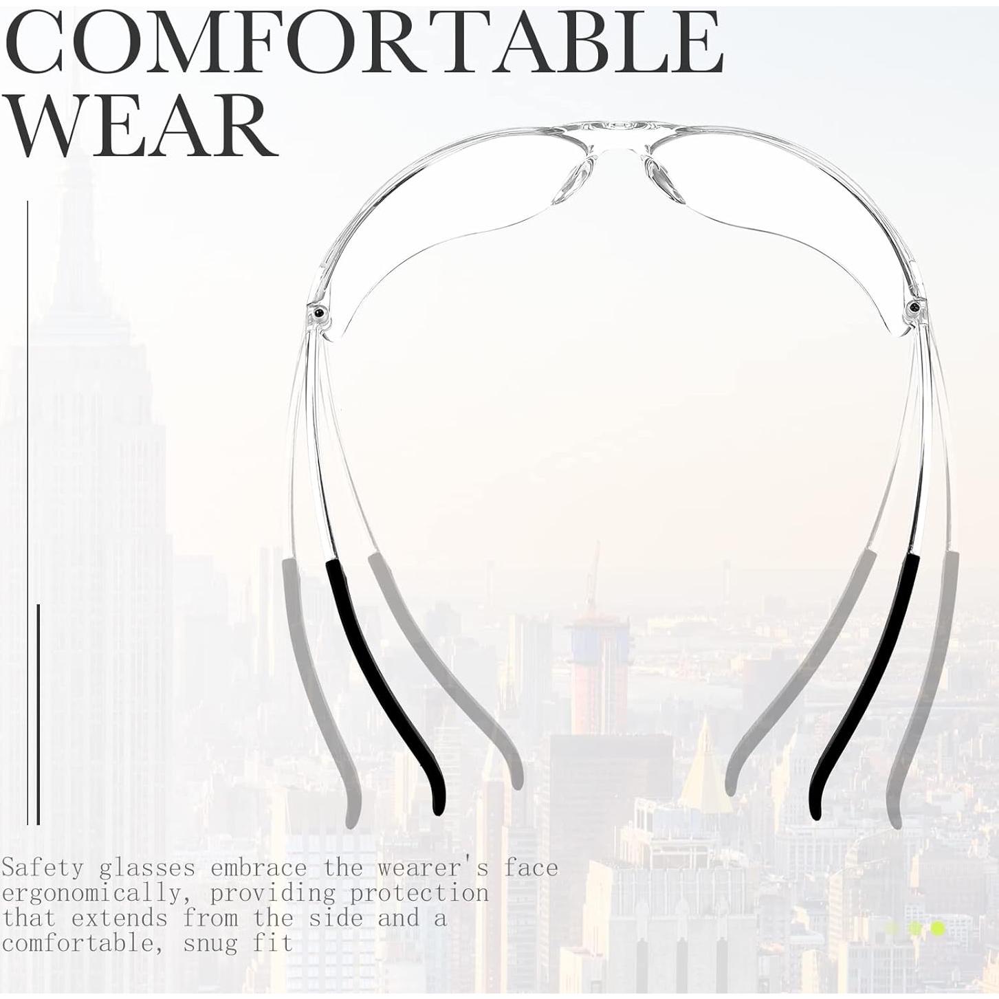 Queekay 30 Pares Gafas de Seguridad Unisex Policarbonato