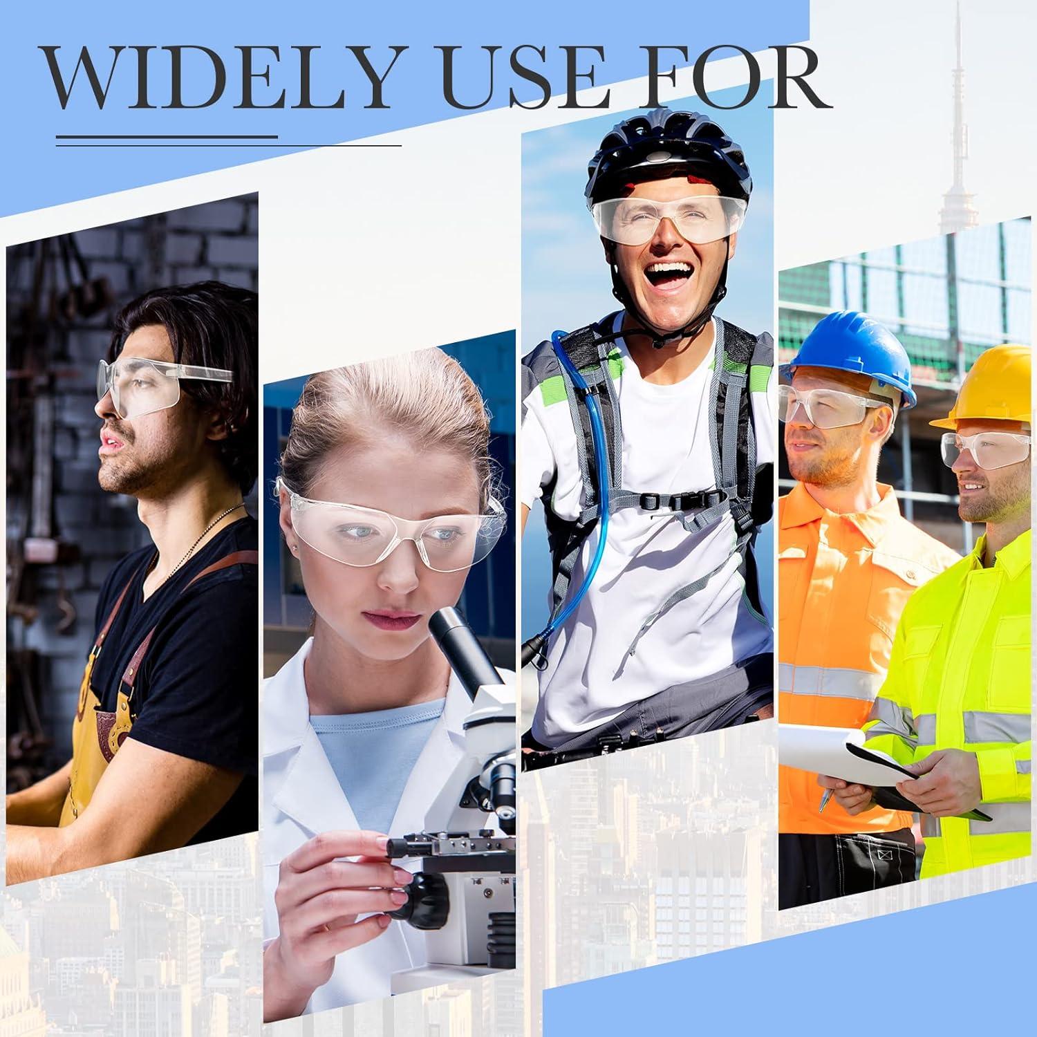 Queekay 30 Pares Gafas de Seguridad Unisex Policarbonato