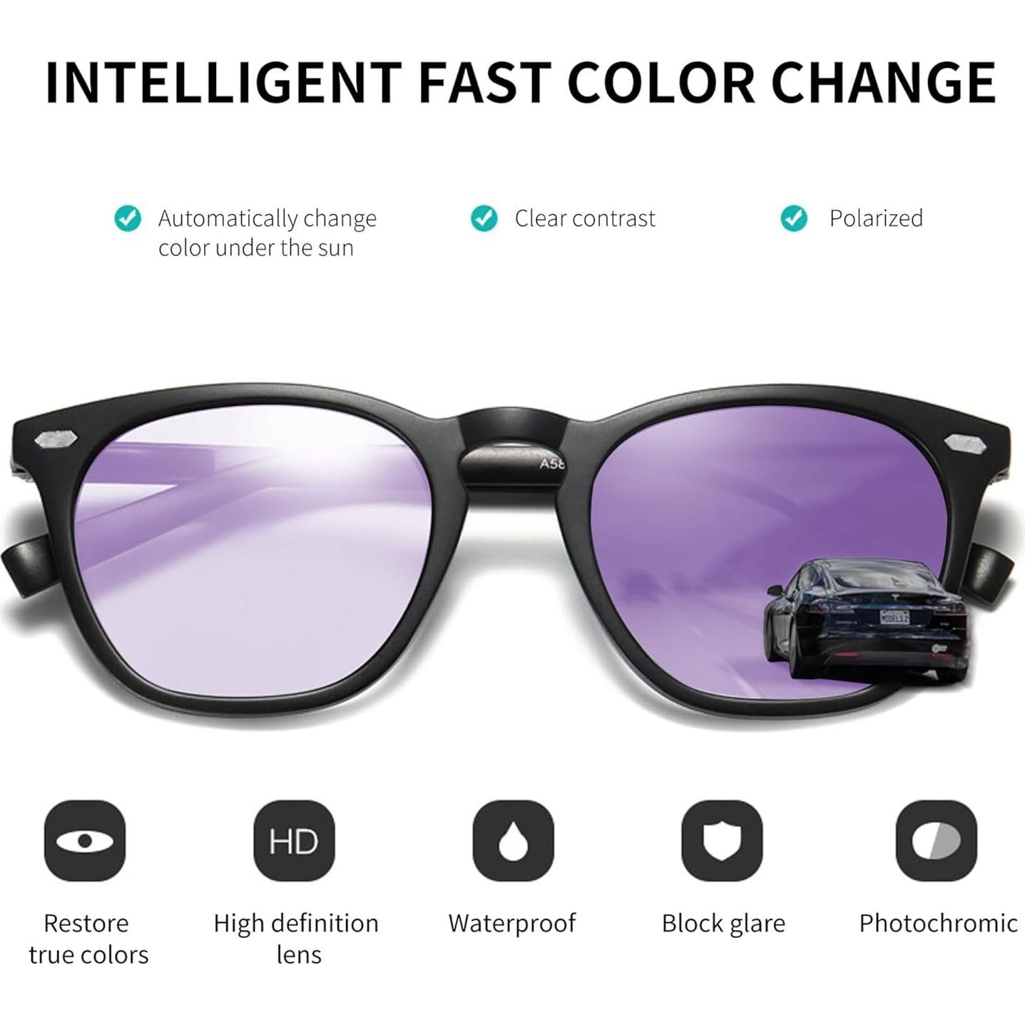 Gafas de sol FEISEDY polarizadas fotochromáticas UV400