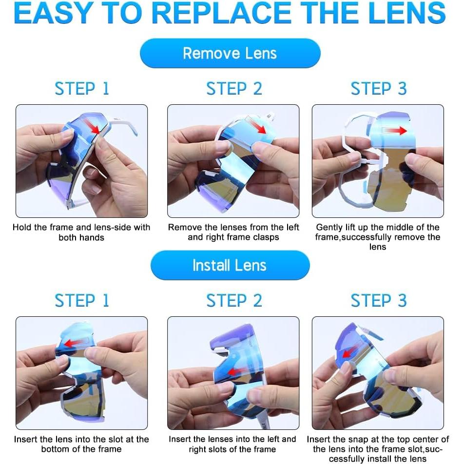 Gafas de Ciclismo X-TIGER 5 Lentes UV400 Polarizadas