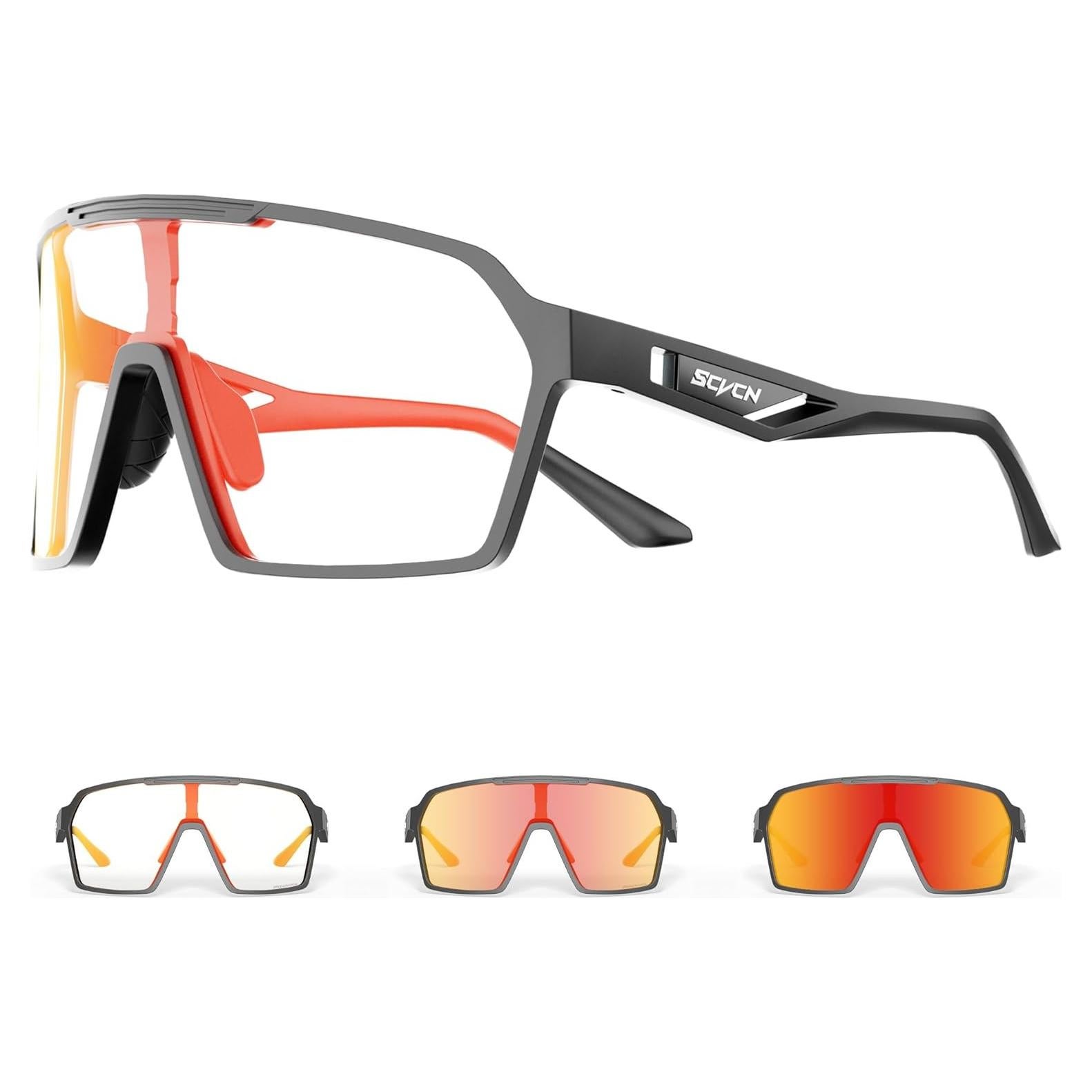 Gafas de Ciclismo Fotoquímicas UV400 S327 - Unisex Rojo