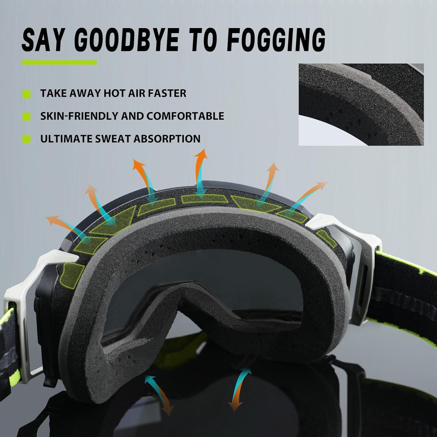 Gafas de Motocross VOZAPOW Lente REVO Antiempañante