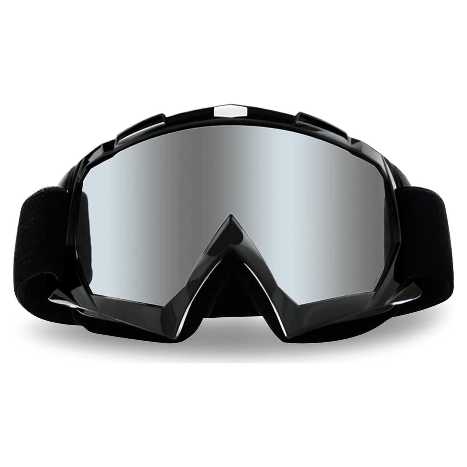 Gafas de Motocicleta 4-FQ G18 Lente Plateada Anti UV