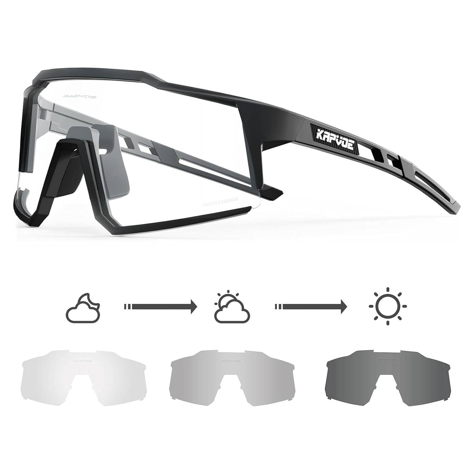 Gafas de Ciclismo KAPVOE K9022 Fotoquímicas UV400