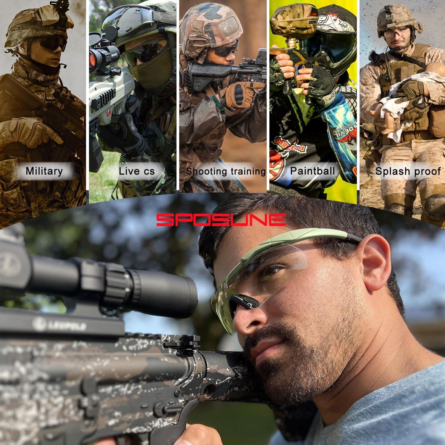 Gafas de Tiro SPOSUNE con 3 Lentes Intercambiables