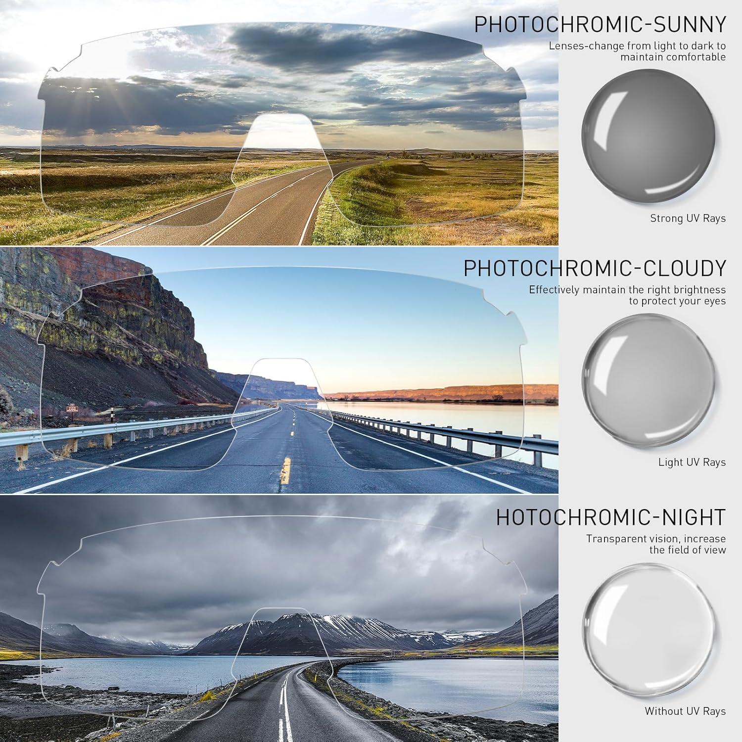 Gafas de Ciclismo SCVCN Fotoquímicas UV400 Ajustables