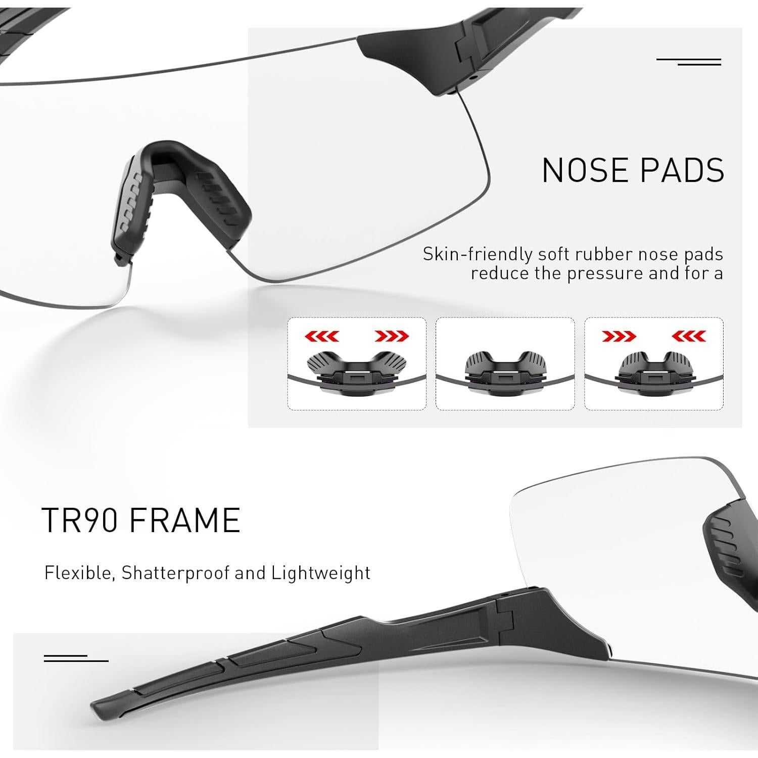 Gafas de Ciclismo SCVCN Fotoquímicas UV400 Ajustables