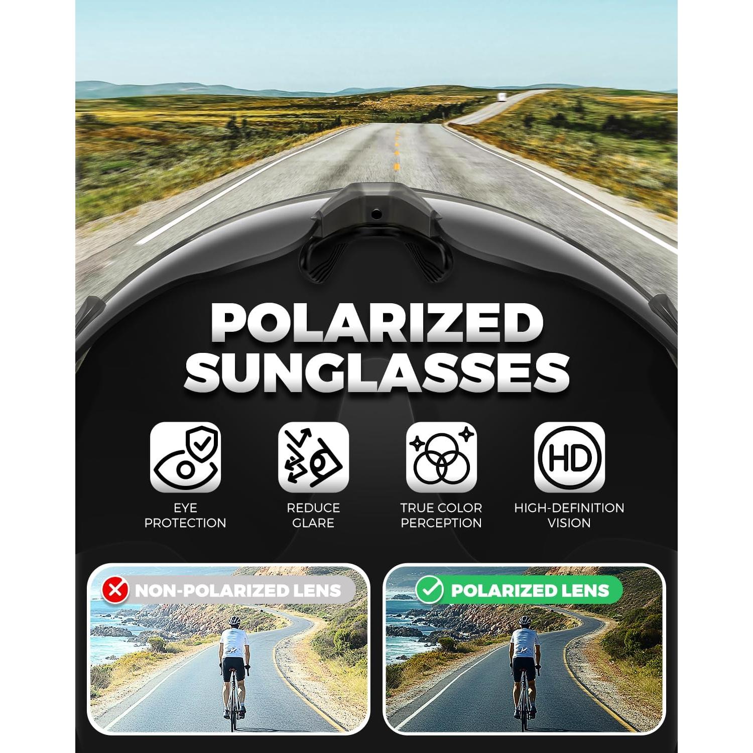 Gafas de Ciclismo VICTGOAL Polarizadas UV400 Unisex TR90