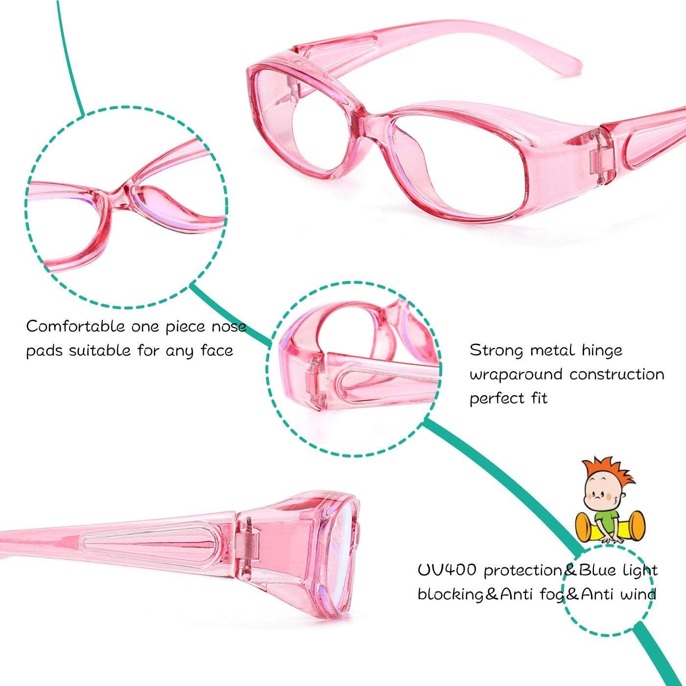 Gafas de Seguridad Dollger Rosa Anti Niebla UV400 Luz Azul