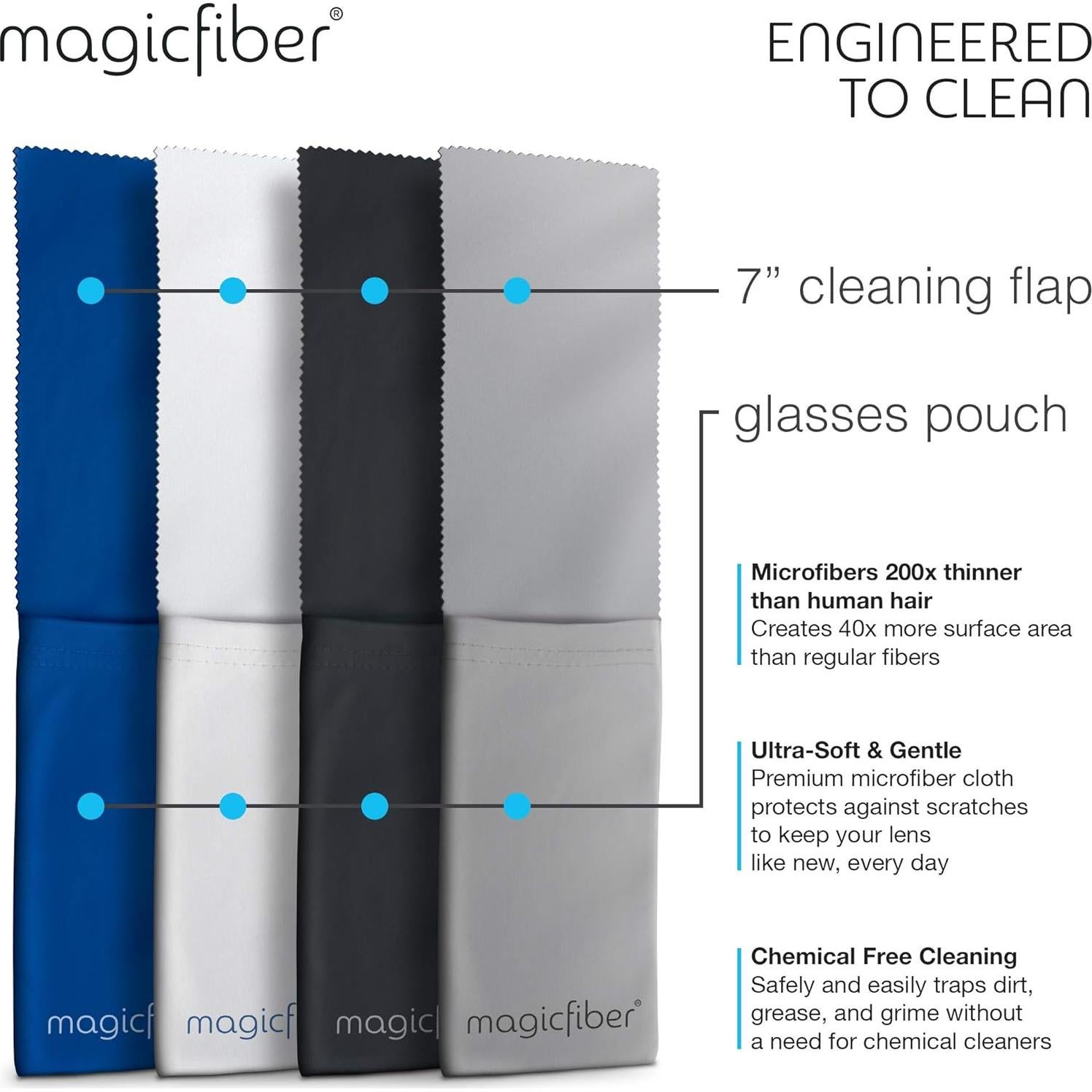 Funda de Limpieza MagicFiber 4 Paquetes Microfibra Suave