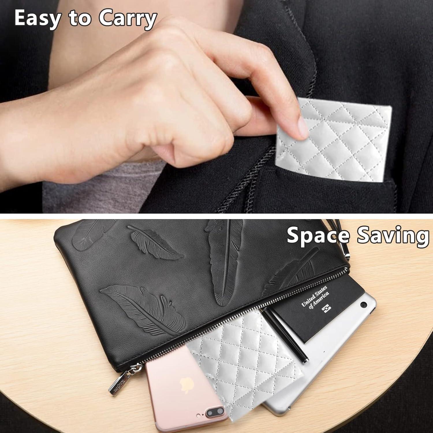 Estuche para Gafas 4 Pcs Cuero Suave con Paño de Limpieza